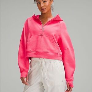 Lululemon Scuba Oversized Half-Zip Hoodie in Pink